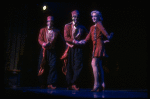 L-R) David Jackson, Danny Strayhorn and Jane Krakowski performing "I Want To Go To Hollywood" in a scene from the Broadway musical "Grand Hotel." (New York)
