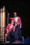 L-R) David Jackson and Danny Strayhorn as the Jimmys in a scene from the Broadway production of the musical "Grand Hotel." (New York)