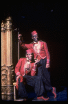 L-R) David Jackson and Danny Strayhorn as the Jimmys in a scene from the Broadway production of the musical "Grand Hotel." (New York)