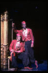 L-R) David Jackson and Danny Strayhorn as the Jimmys in a scene from the Broadway production of the musical "Grand Hotel." (New York)