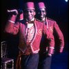 L-R) David Jackson and Danny Strayhorn as the Jimmys in a scene from the Broadway production of the musical "Grand Hotel." (New York)