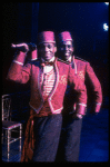 L-R) David Jackson and Danny Strayhorn as the Jimmys in a scene from the Broadway production of the musical "Grand Hotel." (New York)