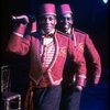 L-R) David Jackson and Danny Strayhorn as the Jimmys in a scene from the Broadway production of the musical "Grand Hotel." (New York)