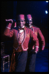 L-R) David Jackson and Danny Strayhorn as the Jimmys in a scene from the Broadway production of the musical "Grand Hotel." (New York)