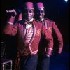 L-R) David Jackson and Danny Strayhorn as the Jimmys in a scene from the Broadway production of the musical "Grand Hotel." (New York)