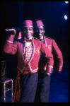 L-R) David Jackson and Danny Strayhorn as the Jimmys in a scene from the Broadway production of the musical "Grand Hotel." (New York)