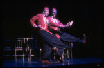 L-R) David Jackson and Danny Strayhorn as the Jimmys in a scene from the Broadway production of the musical "Grand Hotel." (New York)