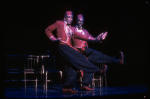 L-R) David Jackson and Danny Strayhorn as the Jimmys in a scene from the Broadway production of the musical "Grand Hotel." (New York)