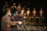 Scullery workers, bellboys and telephone operators in a scene from the Broadway production of the musical "Grand Hotel." (New York)