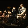Actors J. Krakowski, T. Jerome, M. Jeter, K. Akers and D. Carroll on the phone in a scene from the Broadway production of the musical "Grand Hotel." (New York)