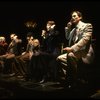 Actors J. Krakowski, T. Jerome, M. Jeter, K. Akers and D. Carroll on the phone in a scene from the Broadway production of the musical "Grand Hotel." (New York)