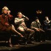 Actors J. Krakowski, T. Jerome, M. Jeter, K. Akers and D. Carroll on the phone in a scene from the Broadway production of the musical "Grand Hotel." (New York)