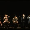 Actors J. Krakowski, T. Jerome, M. Jeter, K. Akers and D. Carroll on the phone in a scene from the Broadway production of the musical "Grand Hotel." (New York)