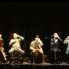 Actors J. Krakowski, T. Jerome, M. Jeter, K. Akers and D. Carroll on the phone in a scene from the Broadway production of the musical "Grand Hotel." (New York)