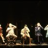 Actors J. Krakowski, T. Jerome, M. Jeter, K. Akers and D. Carroll on the phone in a scene from the Broadway production of the musical "Grand Hotel." (New York)