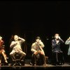 Actors J. Krakowski, T. Jerome, M. Jeter, K. Akers and D. Carroll on the phone in a scene from the Broadway production of the musical "Grand Hotel." (New York)