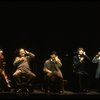 Actors J. Krakowski, T. Jerome, M. Jeter, K. Akers and D. Carroll on the phone in a scene from the Broadway production of the musical "Grand Hotel." (New York)