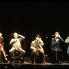 Actors J. Krakowski, T. Jerome, M. Jeter, K. Akers and D. Carroll on the phone in a scene from the Broadway production of the musical "Grand Hotel." (New York)
