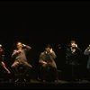 Actors J. Krakowski, T. Jerome, M. Jeter, K. Akers and D. Carroll on the phone in a scene from the Broadway production of the musical "Grand Hotel." (New York)