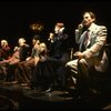 Actors J. Krakowski, T. Jerome, M. Jeter, K. Akers and D. Carroll on the phone in a scene from the Broadway production of the musical "Grand Hotel." (New York)