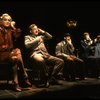 Actors J. Krakowski, T. Jerome, M. Jeter, K. Akers and D. Carroll on the phone in a scene from the Broadway production of the musical "Grand Hotel." (New York)