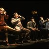 Actors J. Krakowski, T. Jerome, M. Jeter, K. Akers and D. Carroll on the phone in a scene from the Broadway production of the musical "Grand Hotel." (New York)