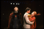 L-R) Karen Akers, Rex Smith and Liliane Montevecchi in a scene from the Broadway production of the musical "Grand Hotel." (New York)