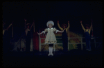 Maureen Moore, Caroline the Cow and dancers performing in a scene from the Broadway revival of the musical "Gypsy." (New York)