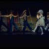 Maureen Moore, Caroline the Cow and dancers performing in a scene from the Broadway revival of the musical "Gypsy." (New York)