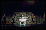 Bonnie Langford as Baby June w. her Newsboys performing "Let Me Entertain You" in a scene from the Broadway revival of the musical "Gypsy." (New York)