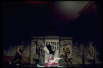 Bonnie Langford as Baby June w. her Newsboys performing "Let Me Entertain You" in a scene from the Broadway revival of the musical "Gypsy." (New York)