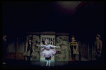 Bonnie Langford as Baby June w. her Newsboys performing "Let Me Entertain You" in a scene from the Broadway revival of the musical "Gypsy." (New York)
