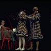 L-R) Rex Robbins, Maureen Moore, Angela Lansbury and Zan Charisse (in blanket coats) in a scene from the Broadway revival of the musical "Gypsy." (New York)