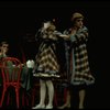 L-R) Rex Robbins, Maureen Moore, Angela Lansbury and Zan Charisse (in blanket coats) in a scene from the Broadway revival of the musical "Gypsy." (New York)