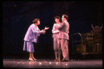 C-R) Crista Moore & Jonathan Hadary cowering while Tyne Daly sings "Everything's Coming Up Roses" in a scene from the Broadway revival of the musical "Gypsy." (New York)