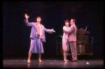 C-R) Crista Moore & Jonathan Hadary cowering while Tyne Daly sings "Everything's Coming Up Roses" in a scene from the Broadway revival of the musical "Gypsy." (New York)