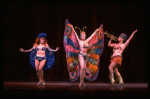 L-R) Anna McNeeley, Barbara Erwin and Jana Robbins performing "You Gotta Have a Gimmick" from the Broadway revival of the musical "Gypsy." (New York)