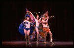 L-R) Anna McNeeley, Barbara Erwin and Jana Robbins performing "You Gotta Have a Gimmick" from the Broadway revival of the musical "Gypsy." (New York)