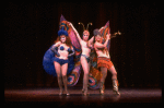 L-R) Anna McNeeley, Barbara Erwin and Jana Robbins performing "You Gotta Have a Gimmick" from the Broadway revival of the musical "Gypsy." (New York)