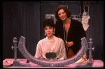 L-R) Crista Moore and Linda Lavin in a scene from the Broadway revival of the musical "Gypsy." (New York)
