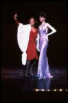 R-L) Crista Moore and Linda Lavin in a scene from the Broadway revival of the musical "Gypsy." (New York)