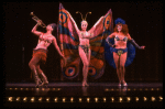 L-R) Jana Robbins, Barbara Erwin and Anna McNeely performing "You Gotta Have A Gimmick" in a scene from the Broadway revival of the musical "Gypsy." (New York)
