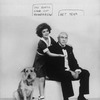 Promo shot from play "Annie" with actors Reid Shelton (R) and Andrea McArdle (L).