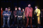 L-R) Ernie Sabella, Nathan Lane, Herschel Sparber and Steve Ryan in a scene from the Broadway revival of the musical "Guys And Dolls." (New York)