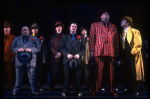 L-R) Ernie Sabella, Nathan Lane, Herschel Sparber and Steve Ryan in a scene from the Broadway revival of the musical "Guys And Dolls." (New York)