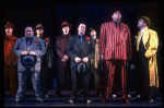 L-R) Ernie Sabella, Nathan Lane, Herschel Sparber and Steve Ryan in a scene from the Broadway revival of the musical "Guys And Dolls." (New York)