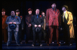 L-R) Ernie Sabella, Nathan Lane, Herschel Sparber and Steve Ryan in a scene from the Broadway revival of the musical "Guys And Dolls." (New York)