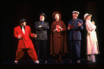 2L-2R) Nathan Lane, Josie de Guzman and Walter Bobbie in a scene from the Broadway revival of the musical "Guys And Dolls." (New York)