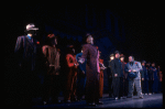 L-R) J.K. Simmons, Nathan Lane and Ernie Sabella in a scene from the Broadway revival of the musical "Guys And Dolls." (New York)