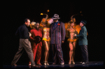 C) Choreographer Christopher Chadman working w. cast of the Broadway revival of the musical "Guys And Dolls." (New York)